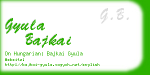 gyula bajkai business card